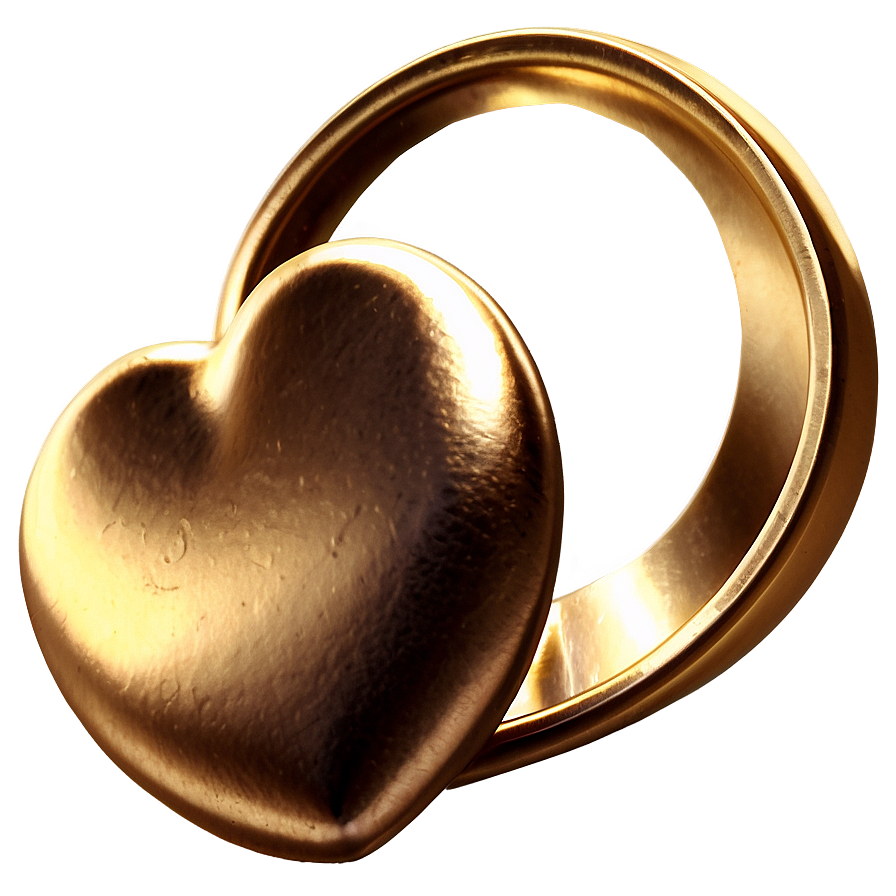 Gold Heart Outline Png Fhn99