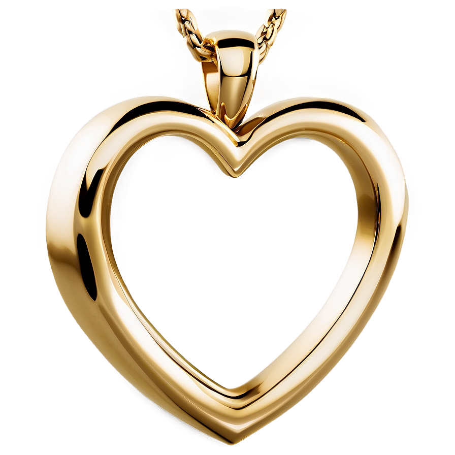 Gold Heart Pendant Png Hxu49