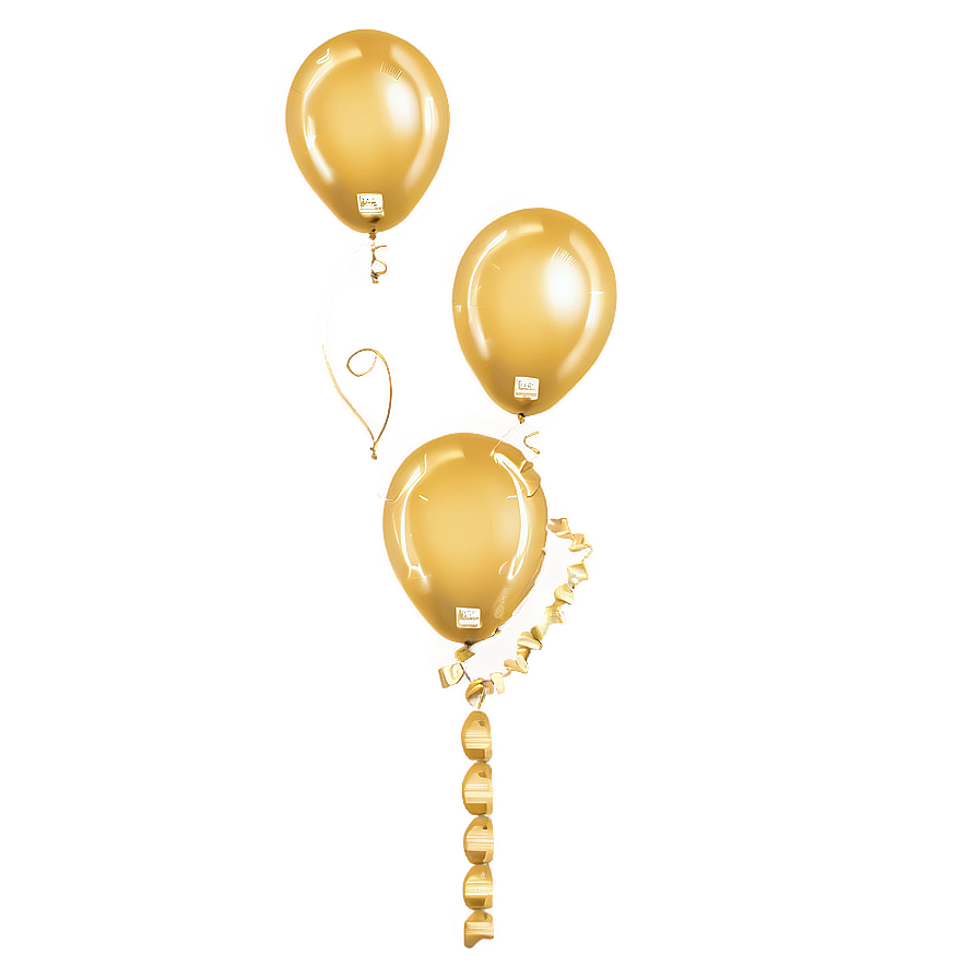 Gold Helium Balloon Png Jnn41