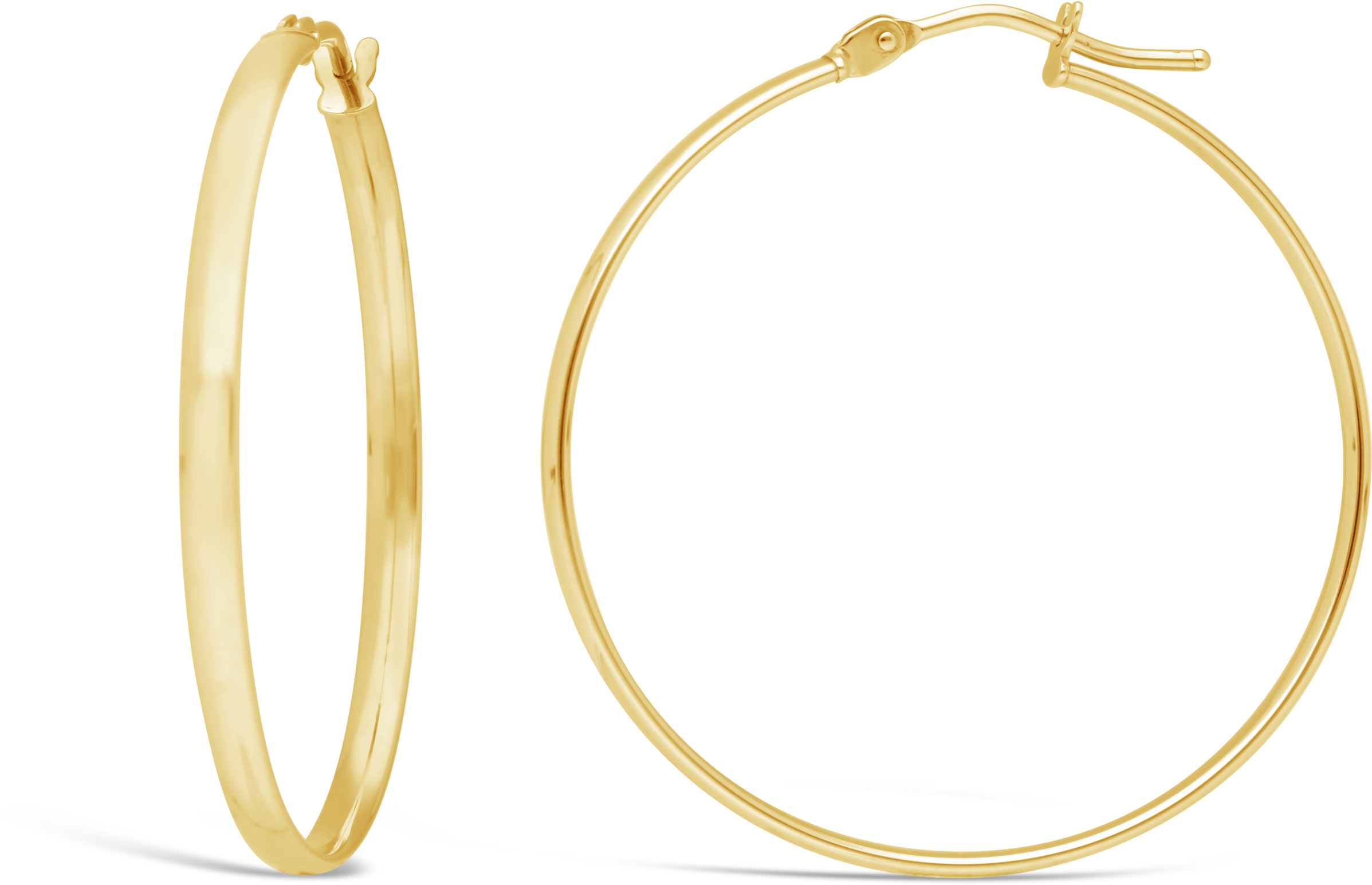 Earrings - Gold Hoop Earring Png, Transparent Png PNG image with a transparent background, free high-resolution download
