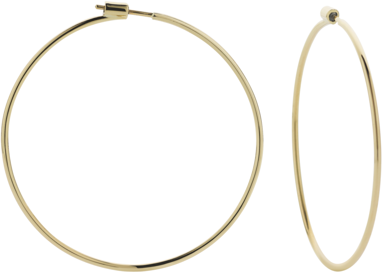 Gold Hoop Earrings Transparent Background