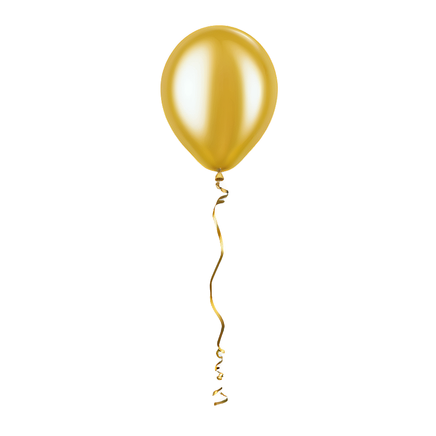 Gold Latex Balloon Png 06212024