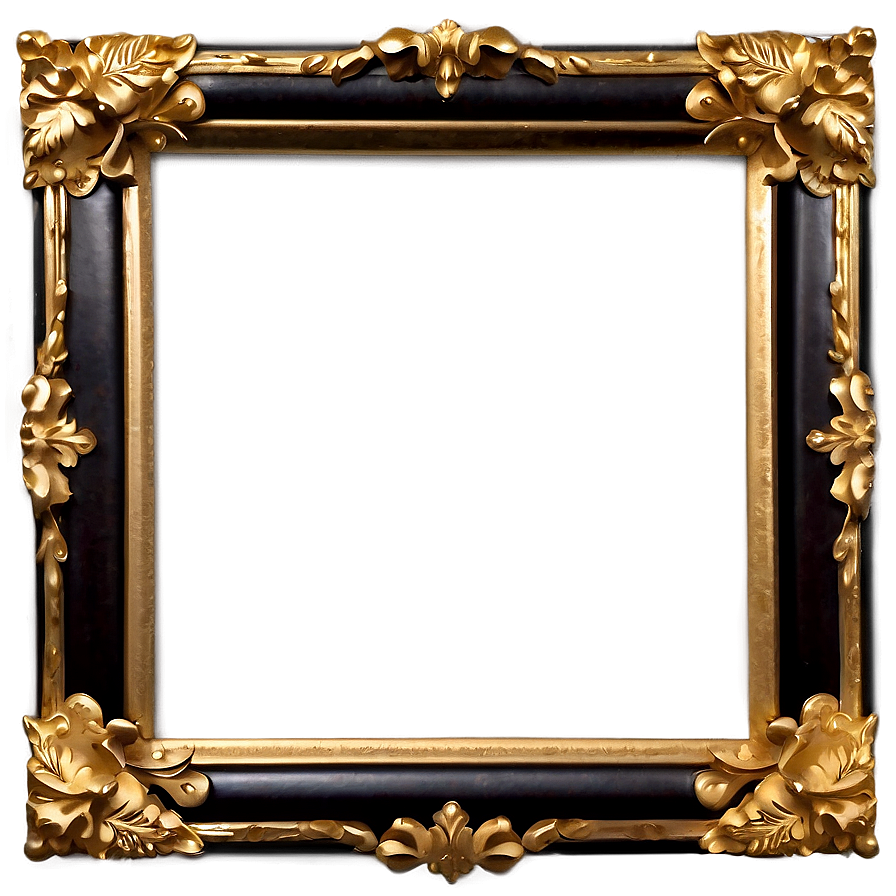 Gold Leaf Frame PNG   05042024 PNG with transparent background