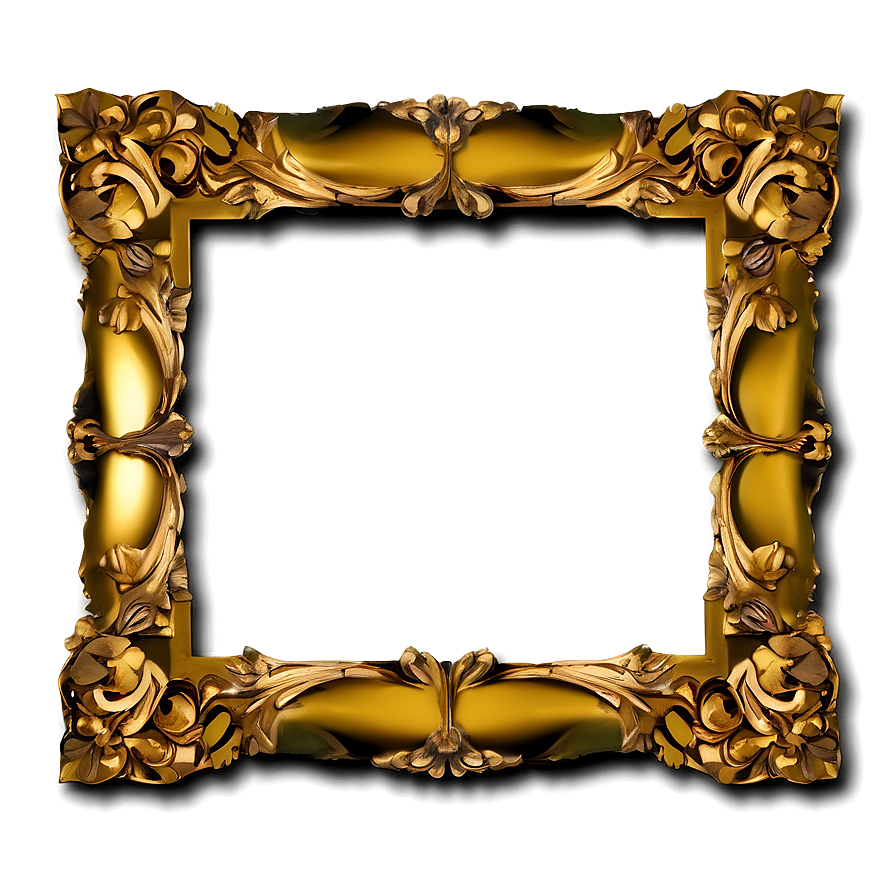 Gold Leaf Frame PNG   eno69 PNG with transparent background