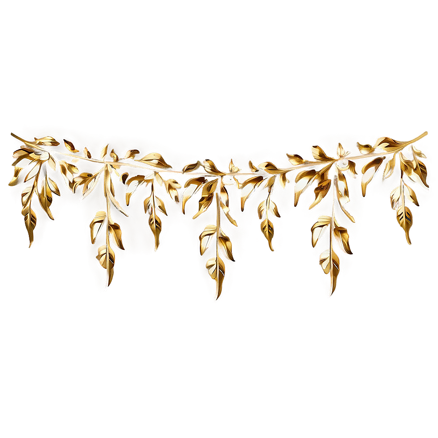 Gold Leaf Garland Png 06262024