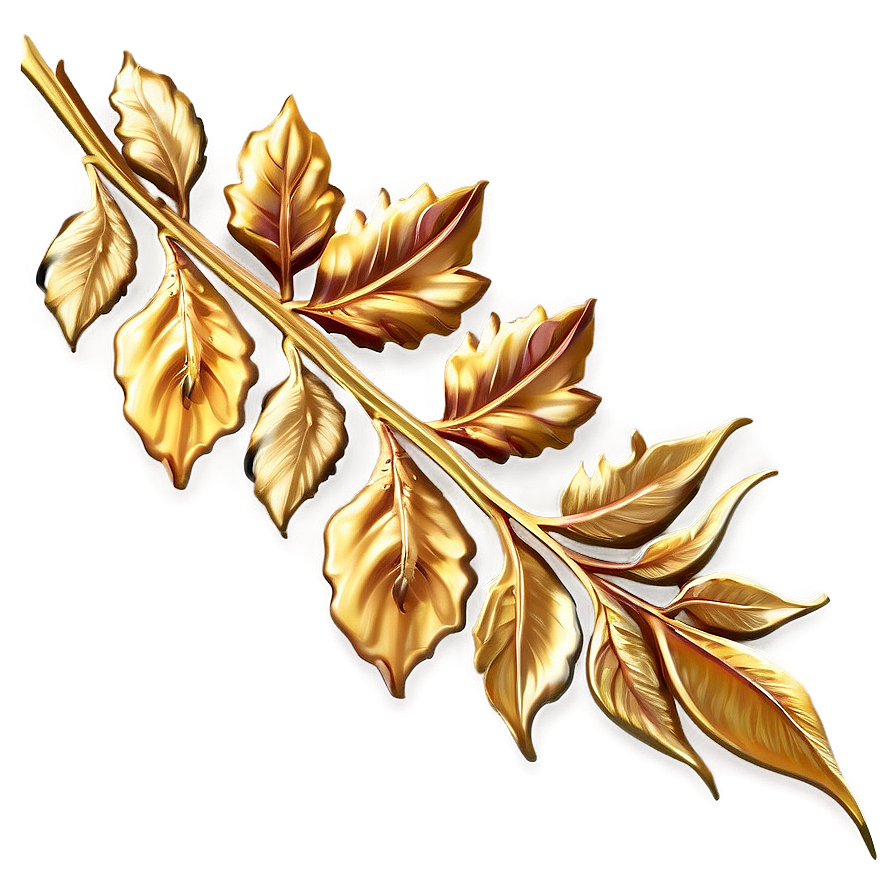 Gold Leaves Border Png 14