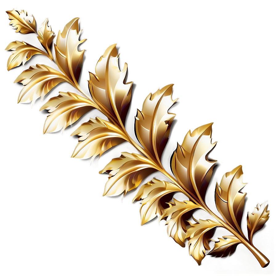 Gold Leaves Border Png 89