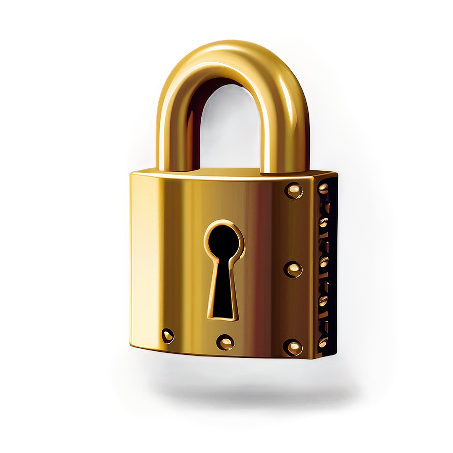 Gold Lock Png 05242024