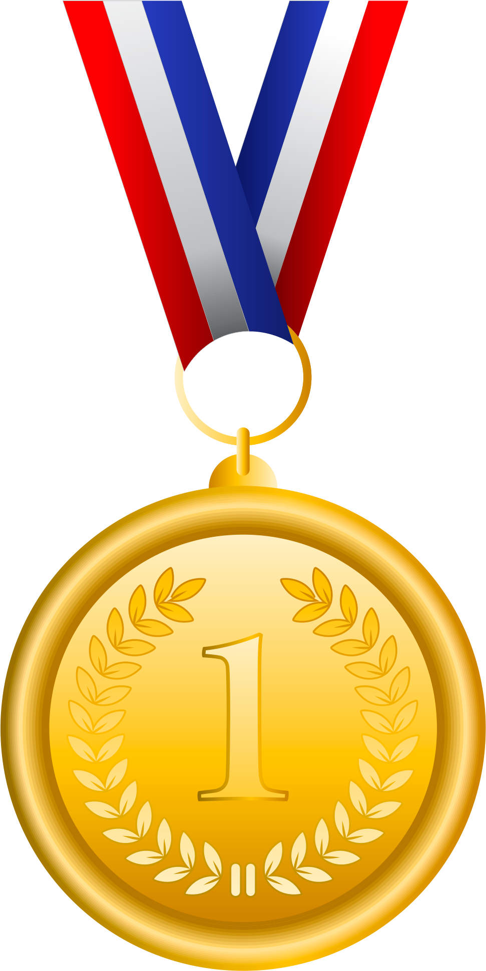 Gold Medal First Place Award Ribbon PNG with transparent background