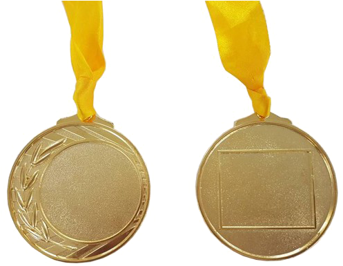 Gold Medalswith Yellow Ribbons PNG with transparent background
