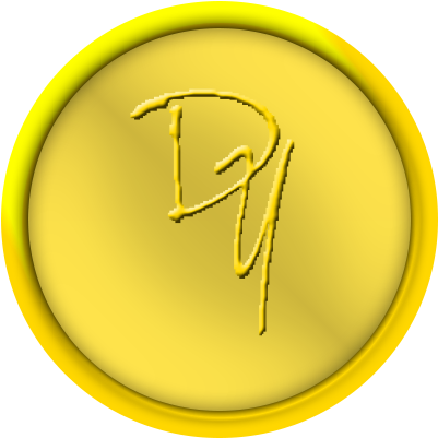 Gold Medalwith Letter D Embossed PNG with transparent background