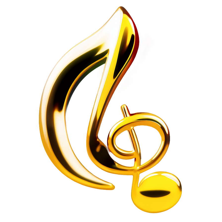 Gold Music Note Png 05032024