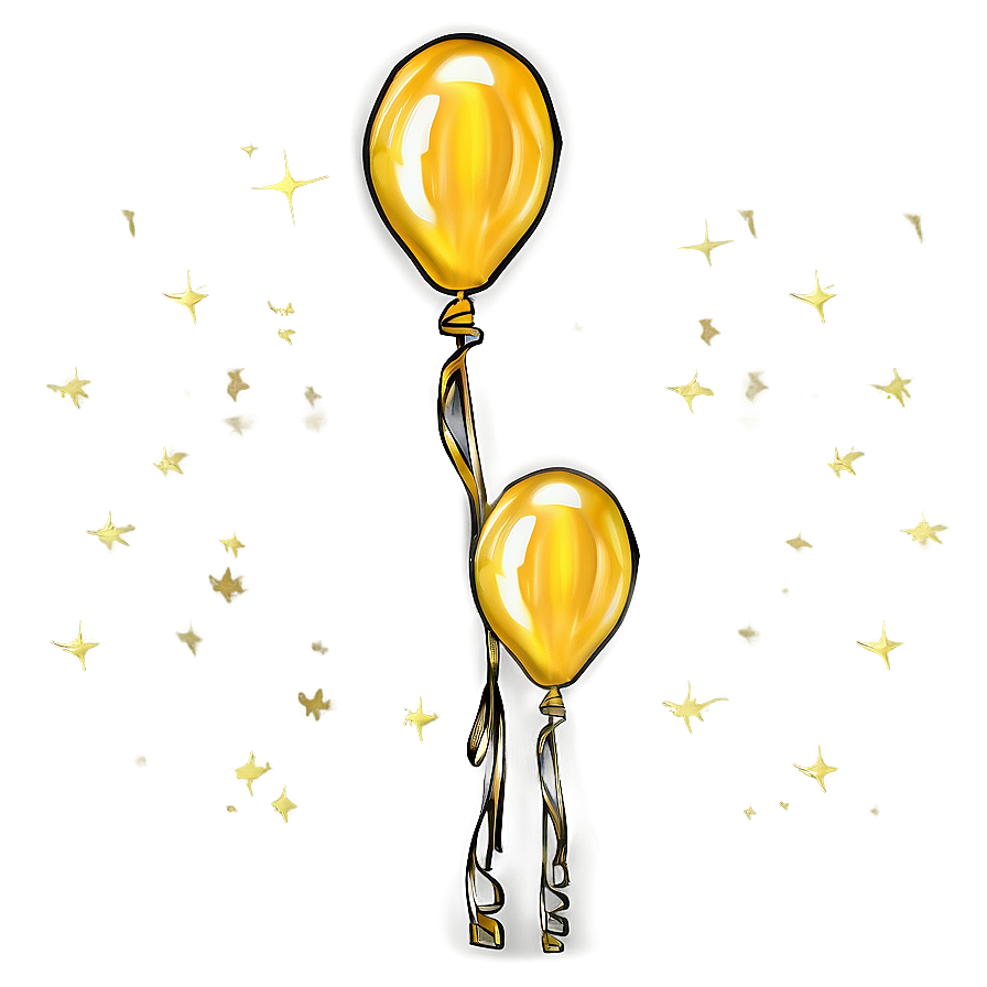 Gold Mylar Balloons Png Tgl81