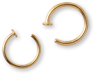 Gold Nose Ring Pair Transparent Background