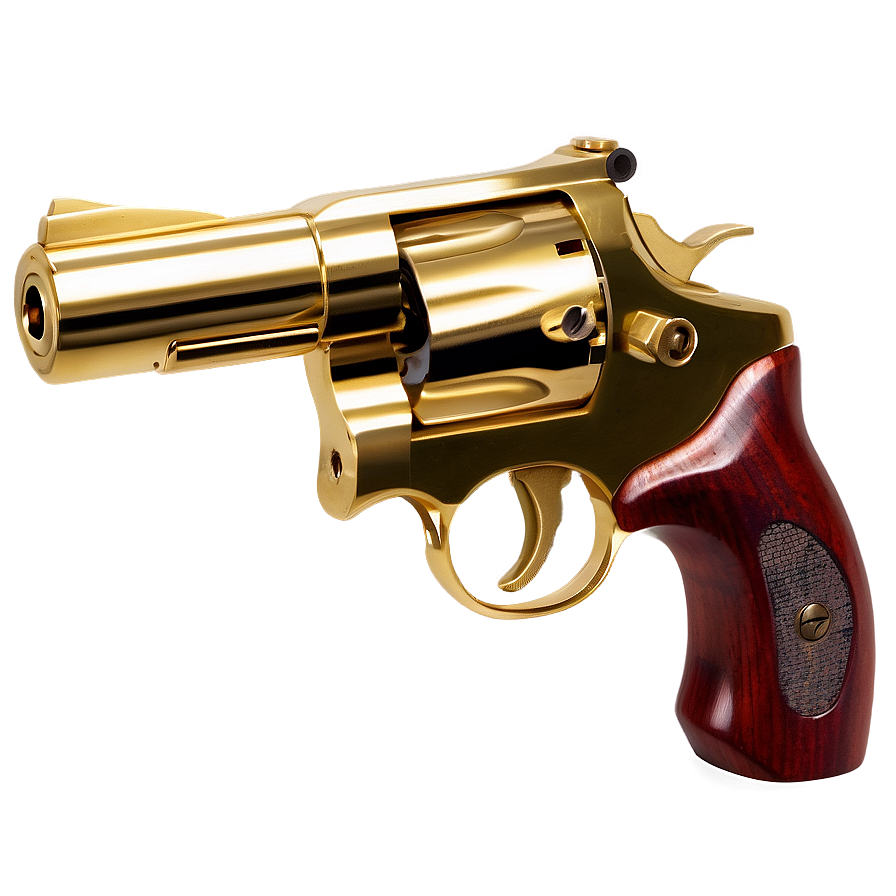 Gold Plated Revolver Png Xog68