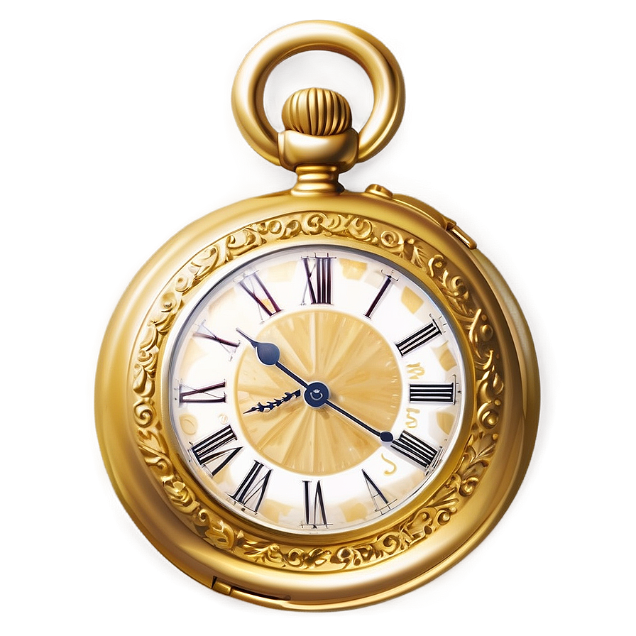 Gold Pocket Watch Png Ijp21