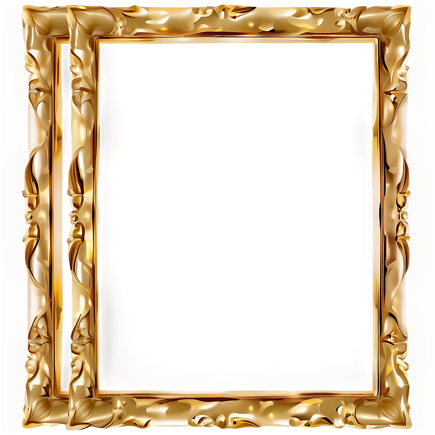 Gold Rectangular Frame Png 68