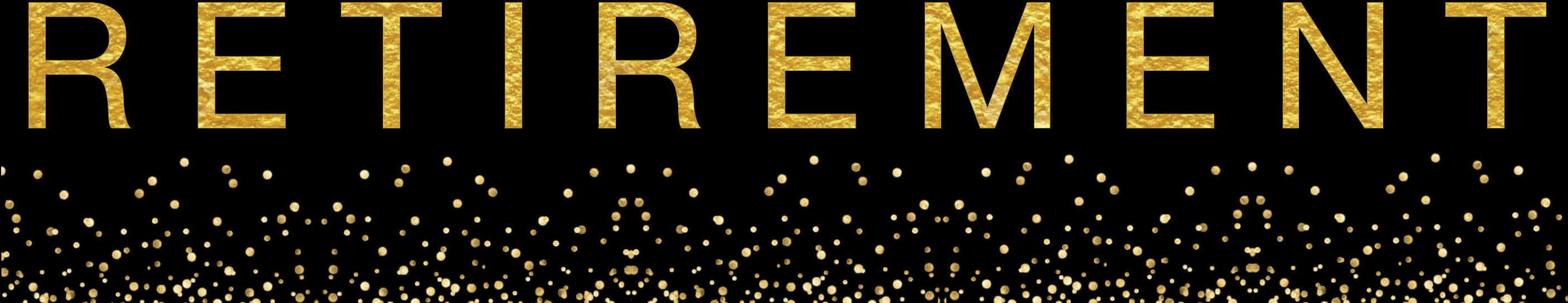 Gold Retirement Confetti Banner