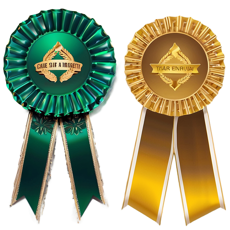 Gold Ribbon Award PNG ybq17 PNG with transparent background