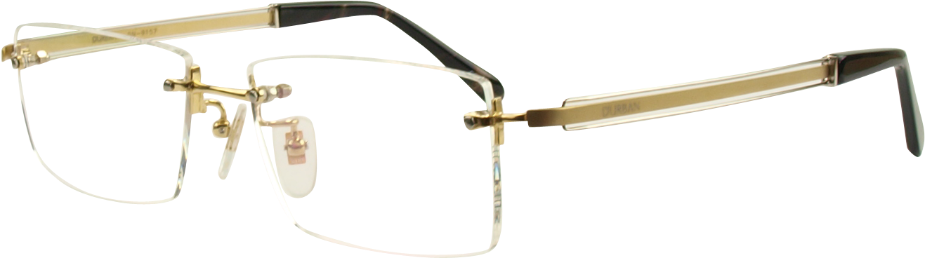 Gold Rimmed Eyeglasses Transparent Background