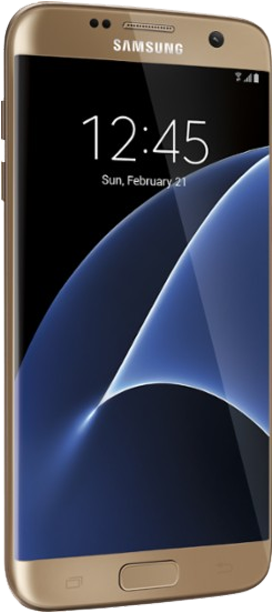 Gold Samsung Smartphone Display