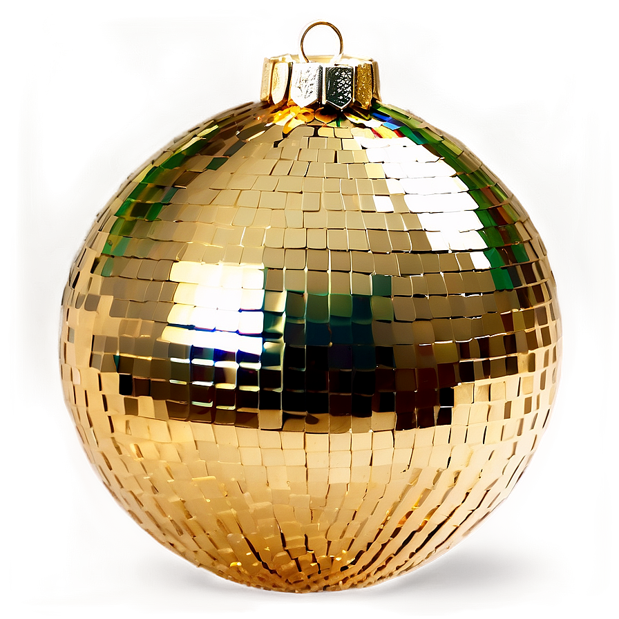 Gold Sequin Christmas Sphere Png 06262024
