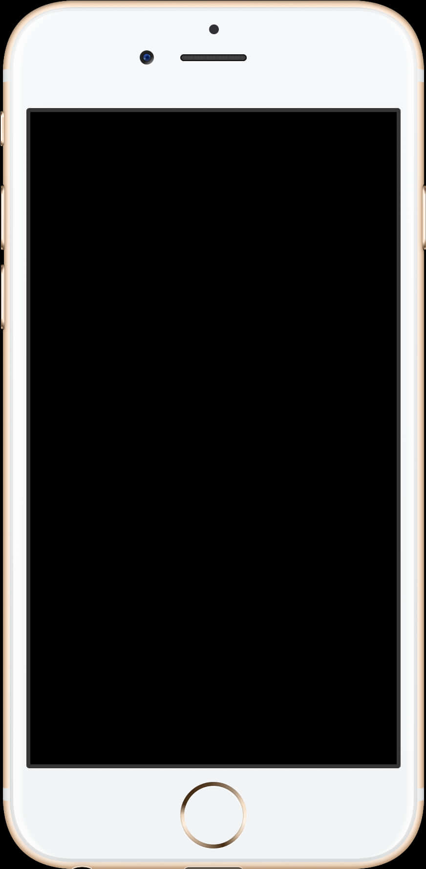 Gold Smartphone Blank Screen