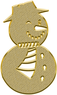 Gold Snowman Ornament Design