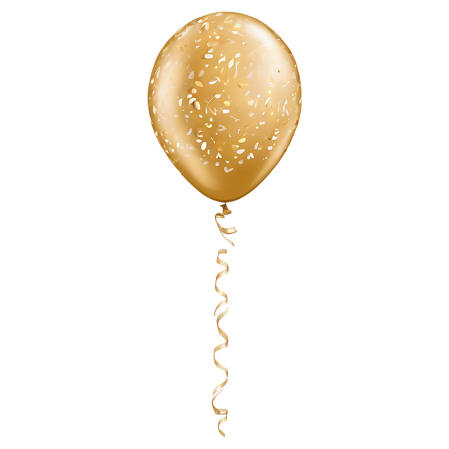 Gold Sparkle Balloon PNG 24 PNG with transparent background