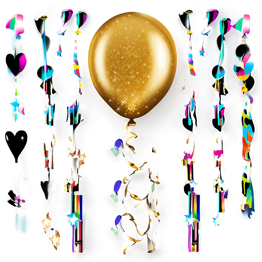 Gold Sparkle Balloon Png 70