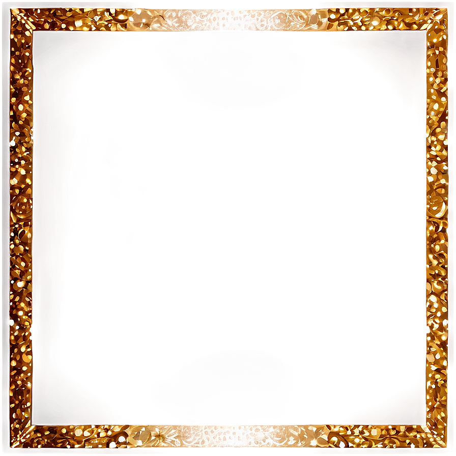 Gold Sparkle Border Frame Png 14