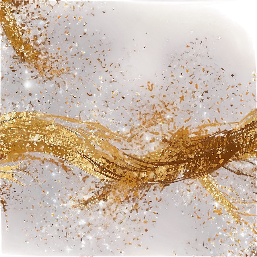 Gold Sparkle Brush Stroke Png 70