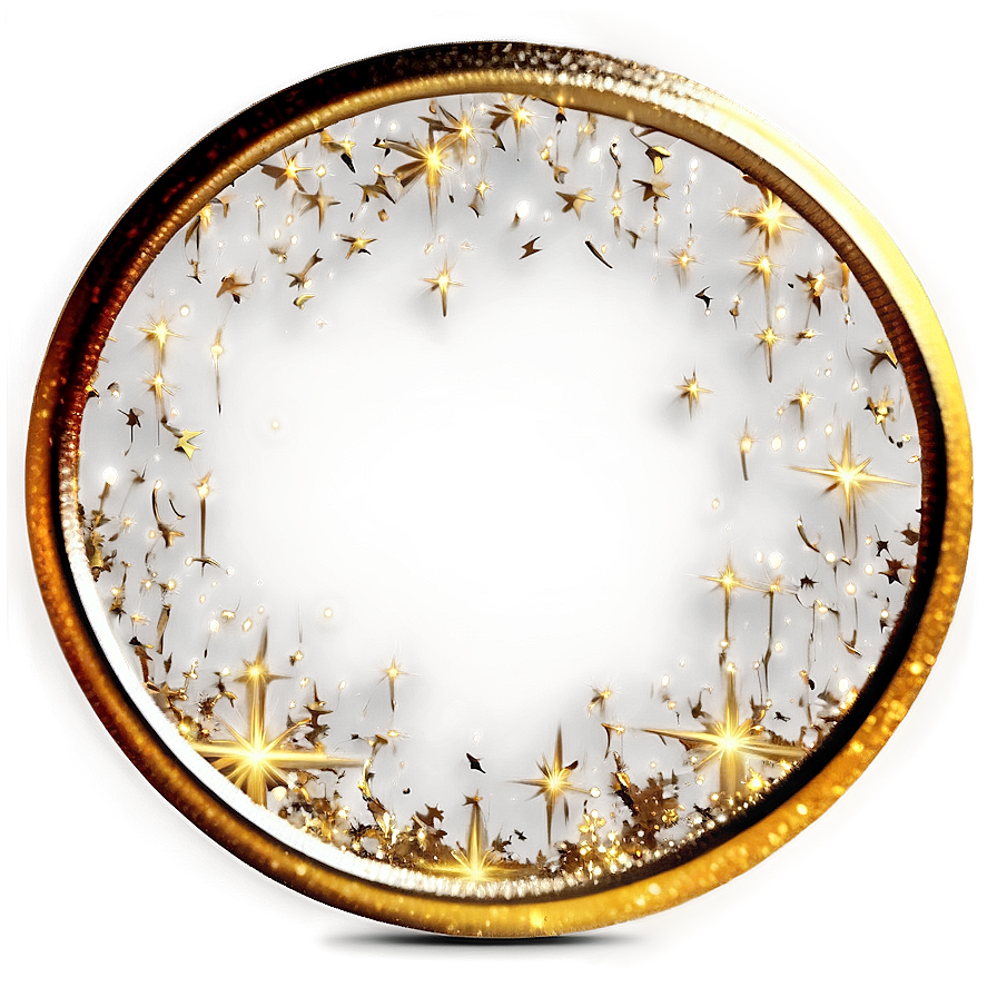 Gold Sparkle Circle Png 06122024