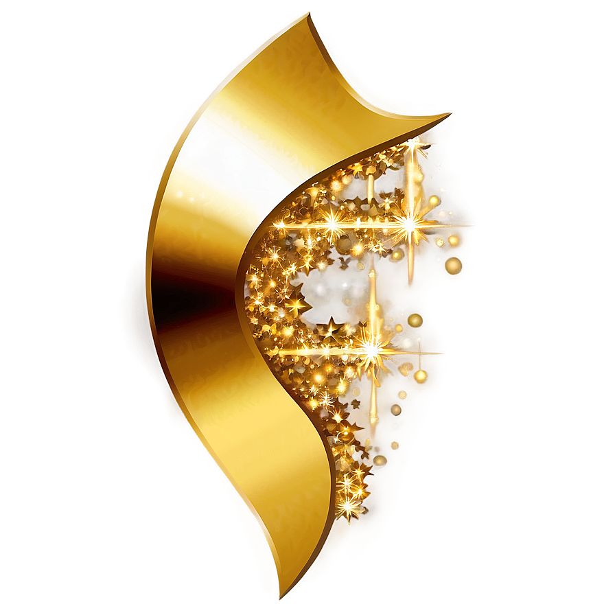 Gold Sparkle Curve Png Mir