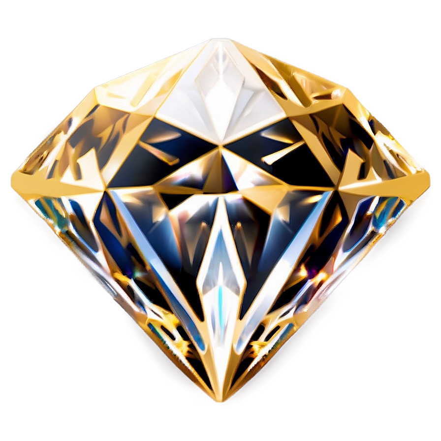 Gold Sparkle Diamond Png 06122024