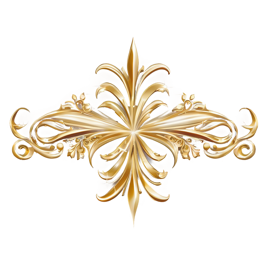 Gold Sparkle Flourish Png 15