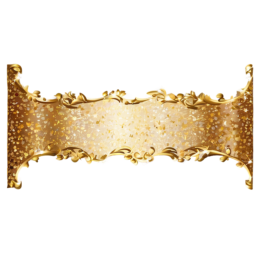 Gold Sparkle Frame Png 06122024