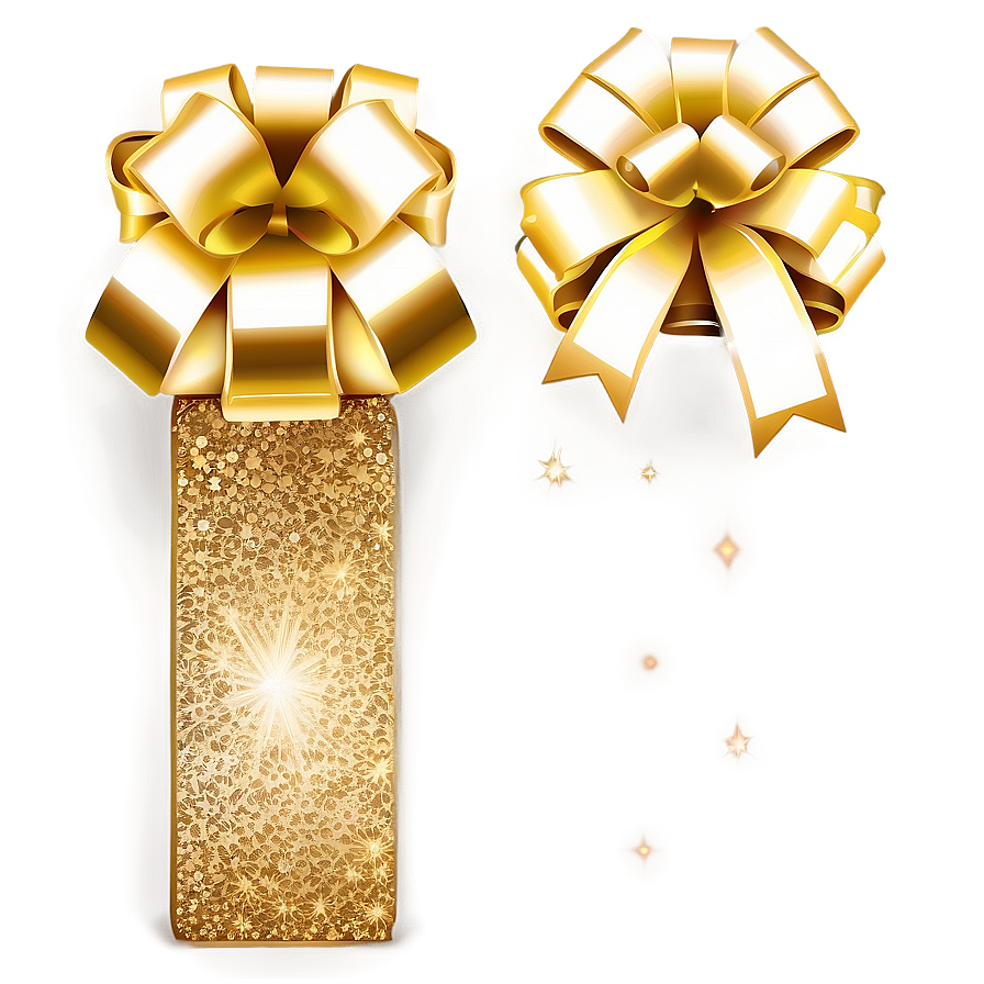 Gold Sparkle Gift PNG bmj PNG with transparent background