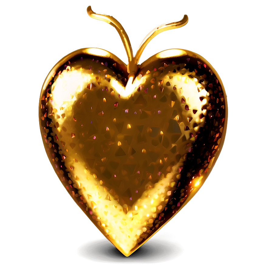 Gold Sparkle Heart Png 10