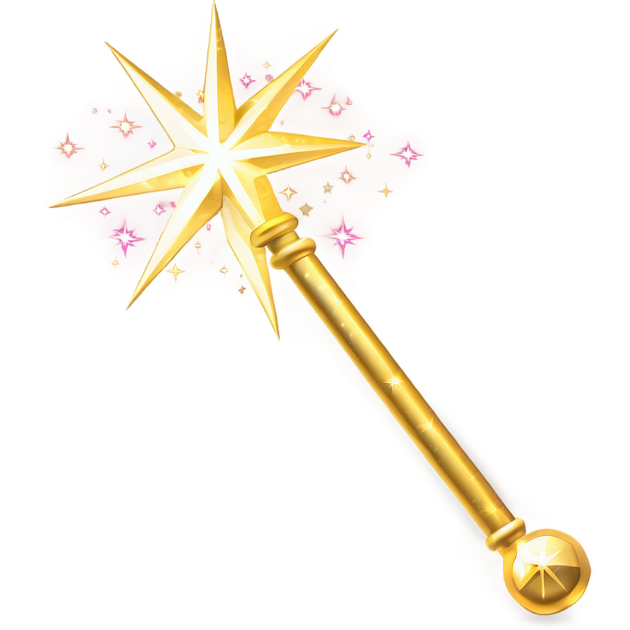 Gold Sparkle Magic Wand PNG 67 PNG with transparent background