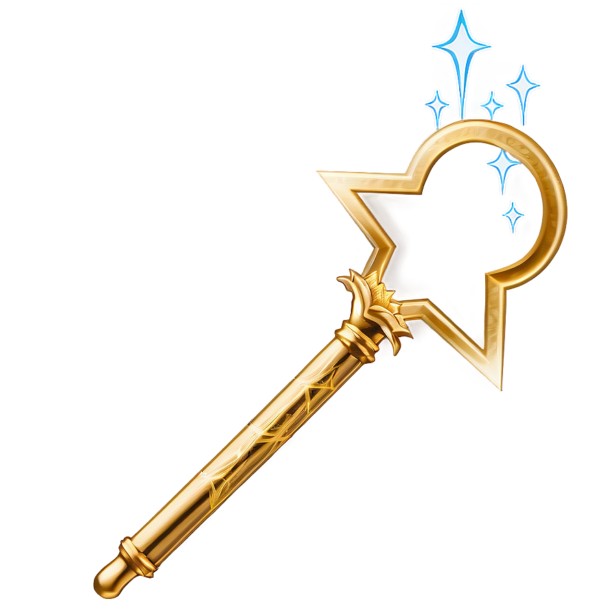 Gold Sparkle Magic Wand Png Rrg