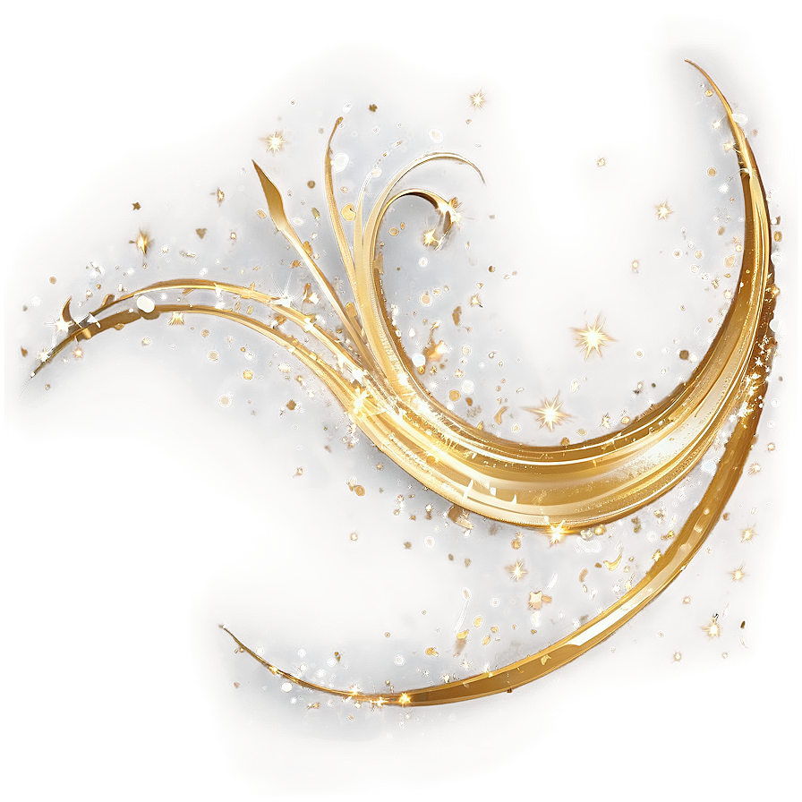 Gold Sparkle Swirl Effect Png 06122024