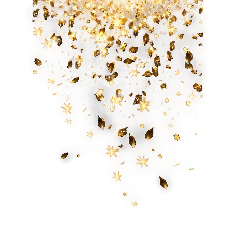 Gold Sparkles Falling Gently Png 95