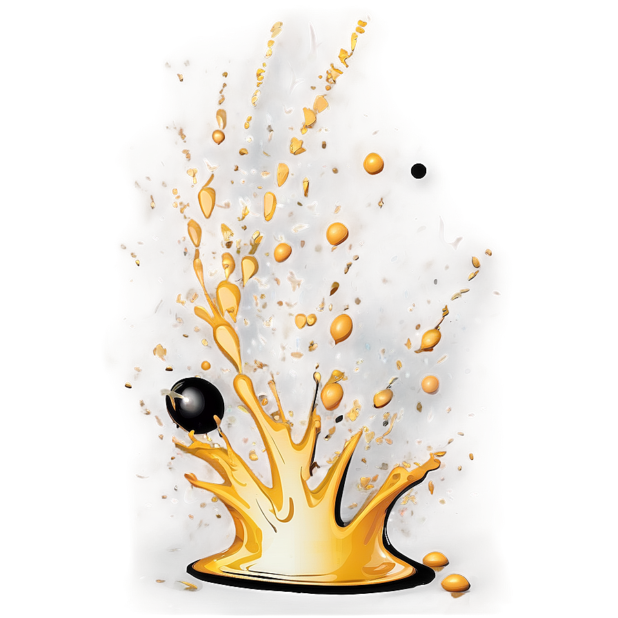 Gold Splash Abstract Art PNG bcd51 PNG image with a transparent background, free high-resolution download