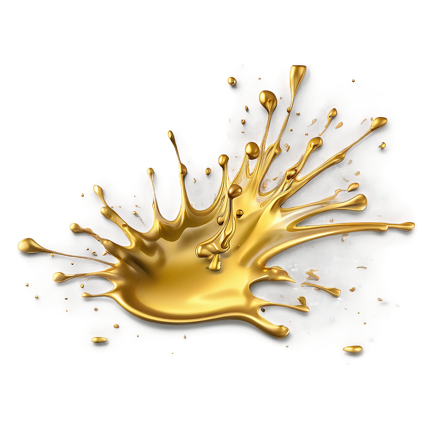 Gold Splash Ink Drop Png 27