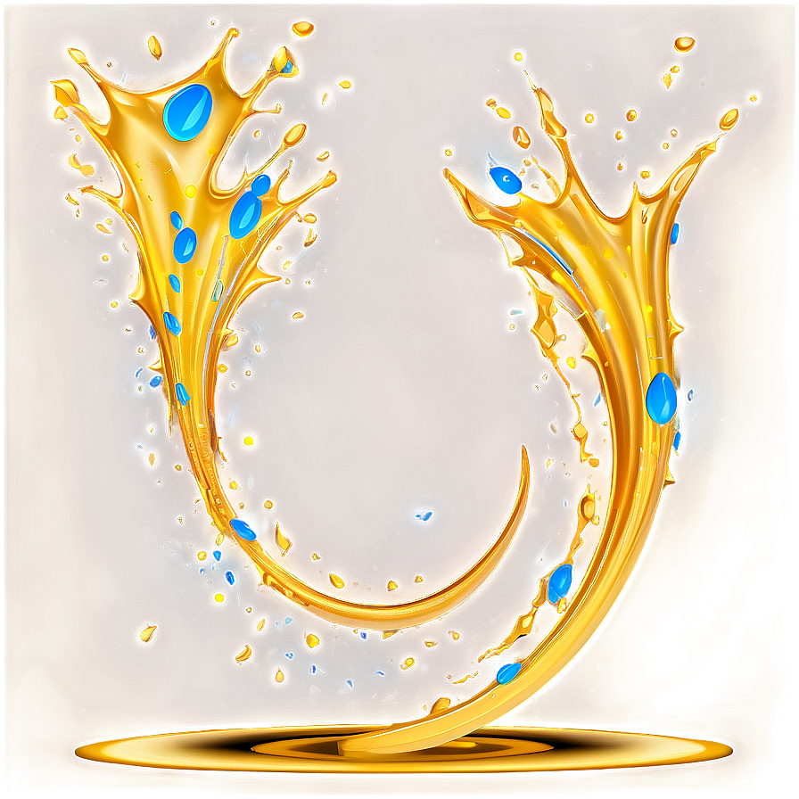 Gold Splash On Black Background Png 06282024