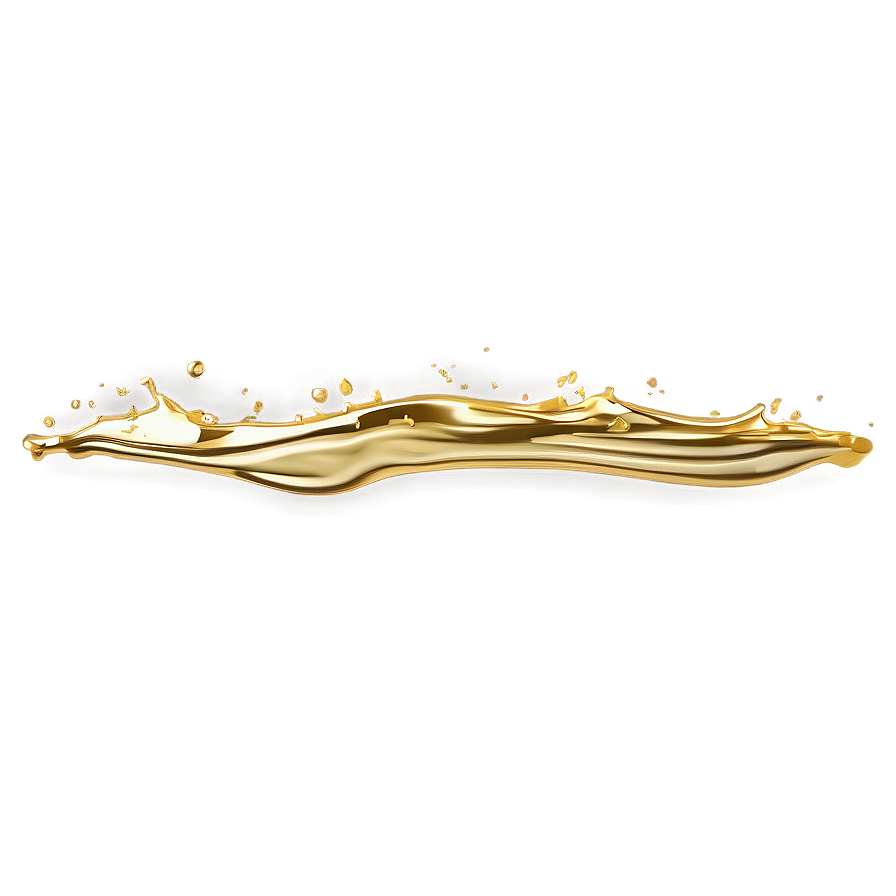 Gold Splash On Transparent Png 06282024