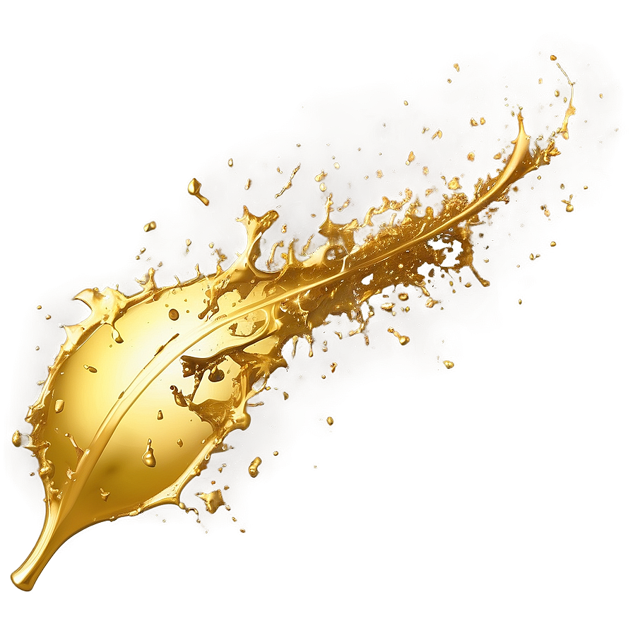 Gold Splash On Transparent Png 32