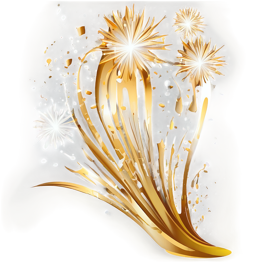 Gold Splash Party Decoration Png Con