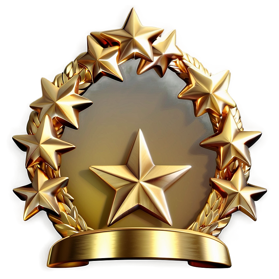 Gold Star Emblem Png 05032024